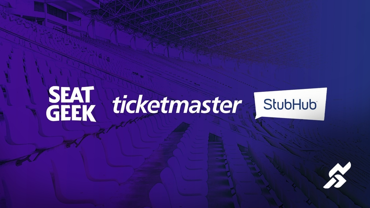 Side-by-side comparison of two ticket listings on a laptop screen